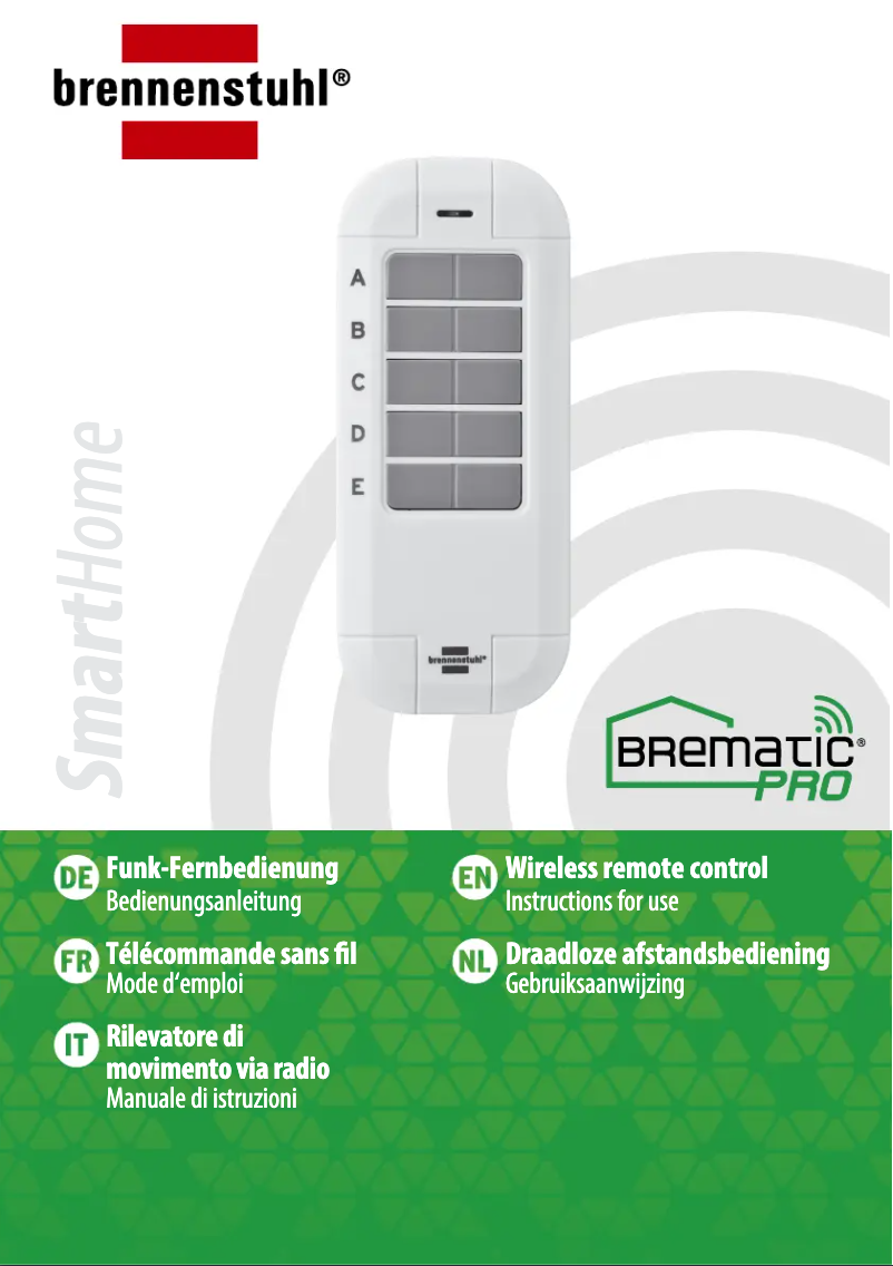 Page n°1 - Manuel utilisateur Brennenstuhl BrematicPRO FB868 01 5TA