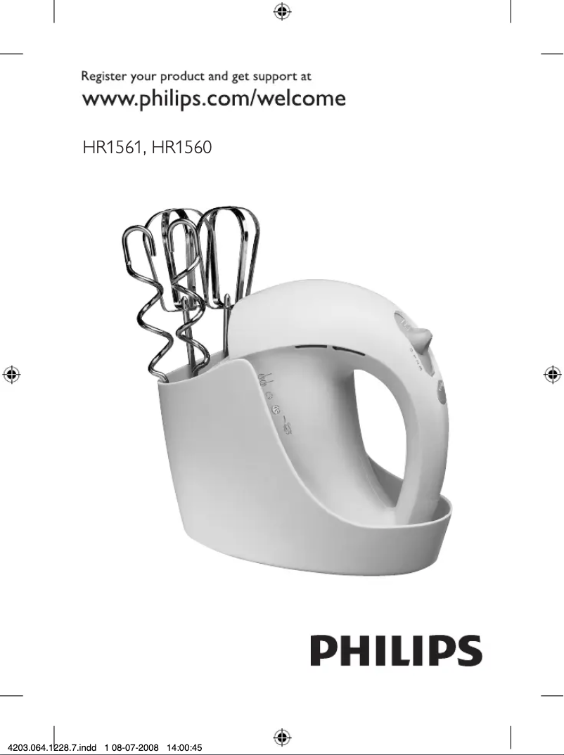 Page n°1 - Manuel utilisateur Philips Daily Collection HR1560