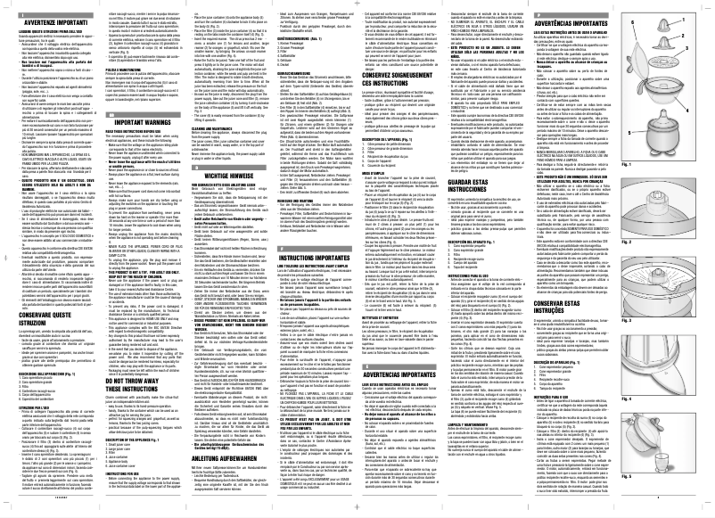 Page 1 de la notice Manuel utilisateur Ariete 406