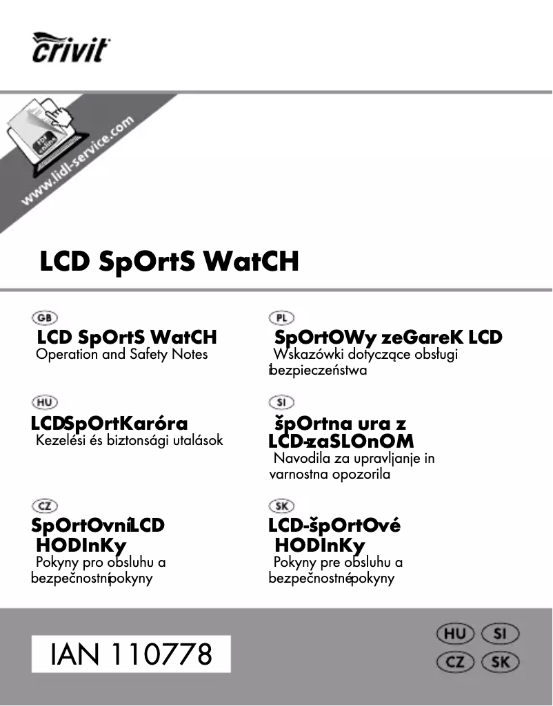 Image de la première page du manuel de l'appareil IAN 110778