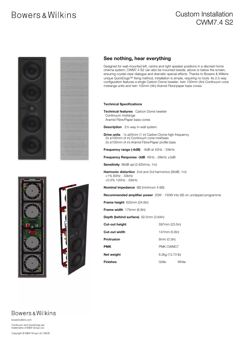 Image de la première page du manuel de l'appareil CWM7.4 S2