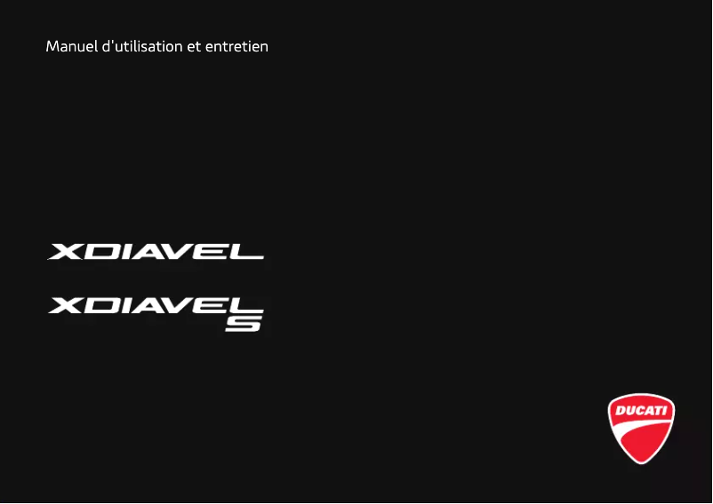 Image de la première page du manuel de l'appareil XDiavel S (2019)