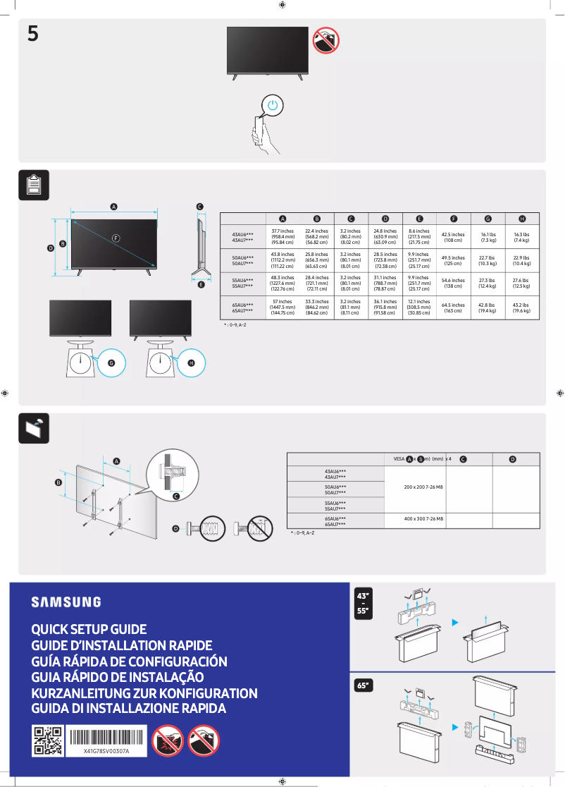 Página 1 del manual Manual de usuario Samsung GU55AU6979U