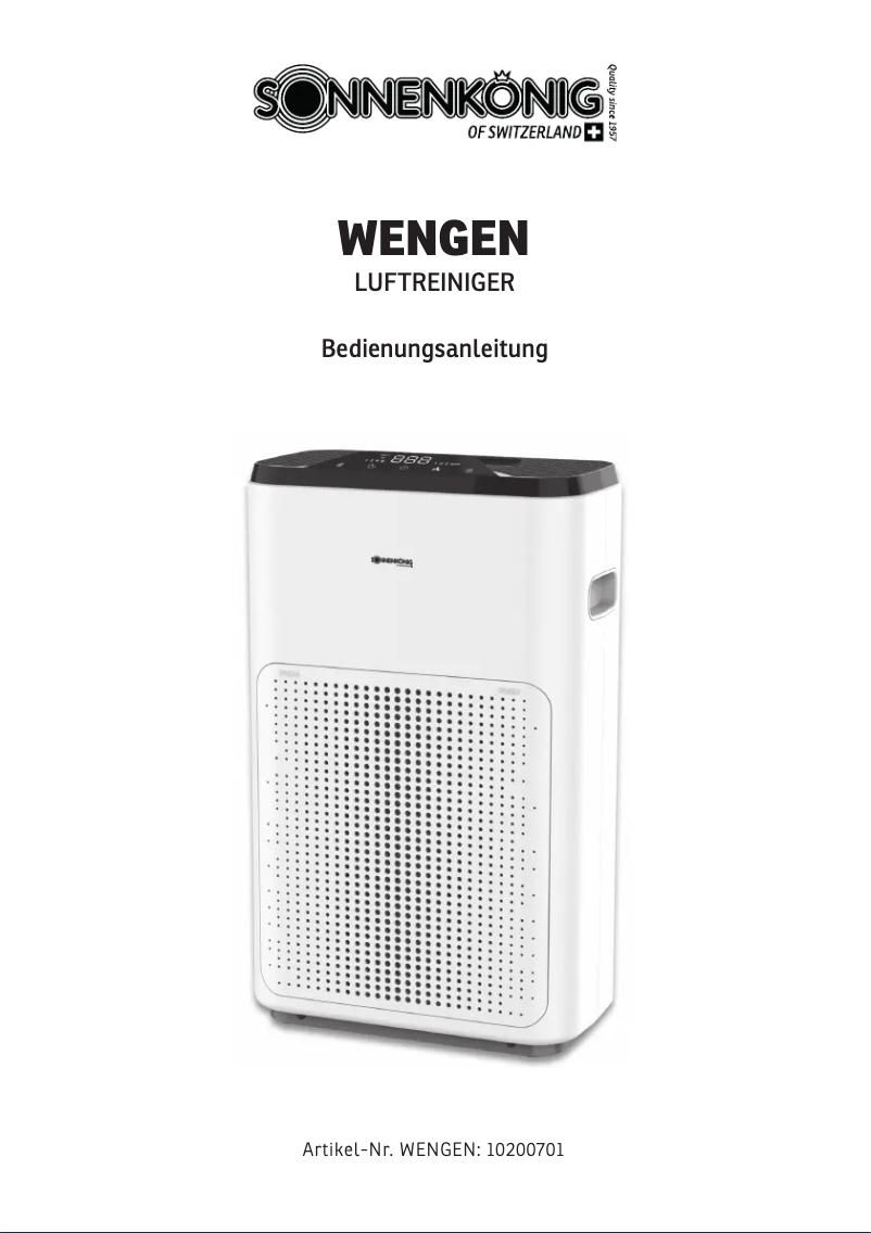 Image de la première page du manuel de l'appareil Wengen