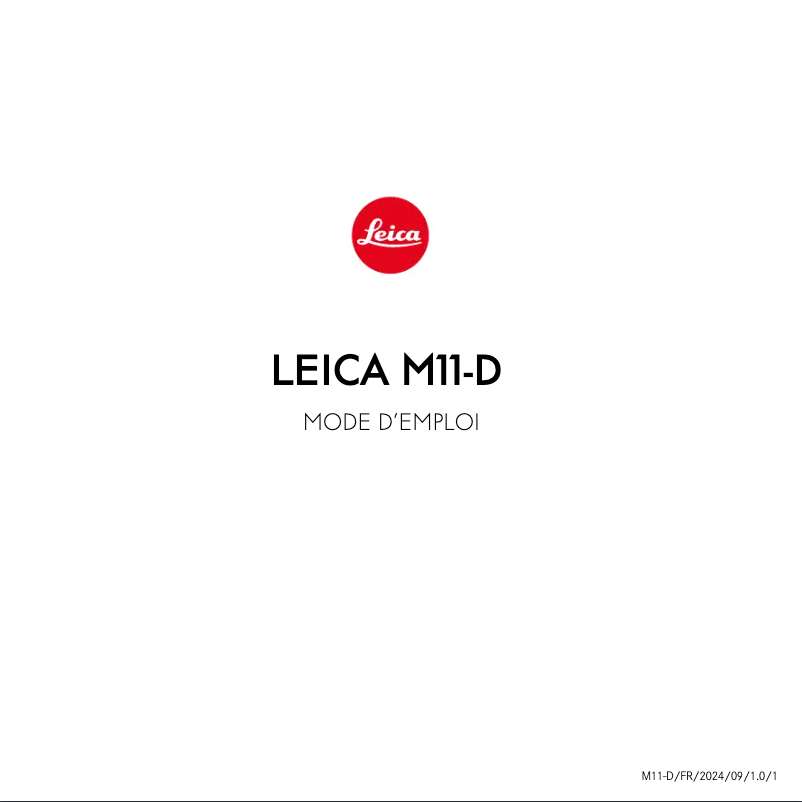 Página 1 del manual Manual de usuario Leica M11-D