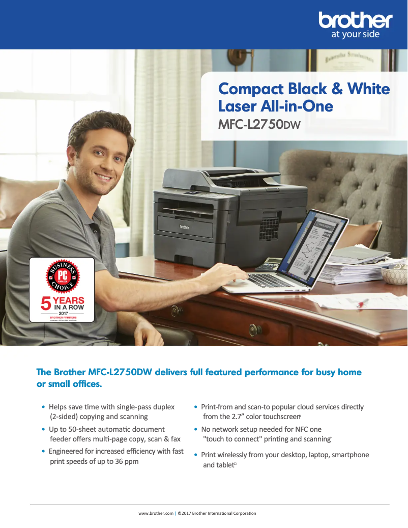 Page 1 de la notice Brochure Brother MFC-L2750DW