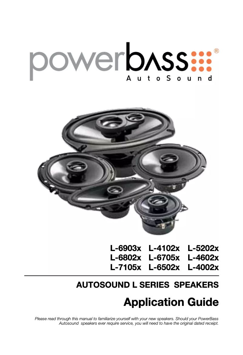 Page n°1 - Manuel utilisateur PowerBass AutoSound L-6802X