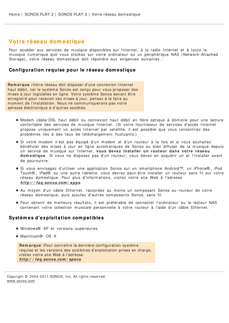 Image de la première page du manuel de l'appareil Play:3