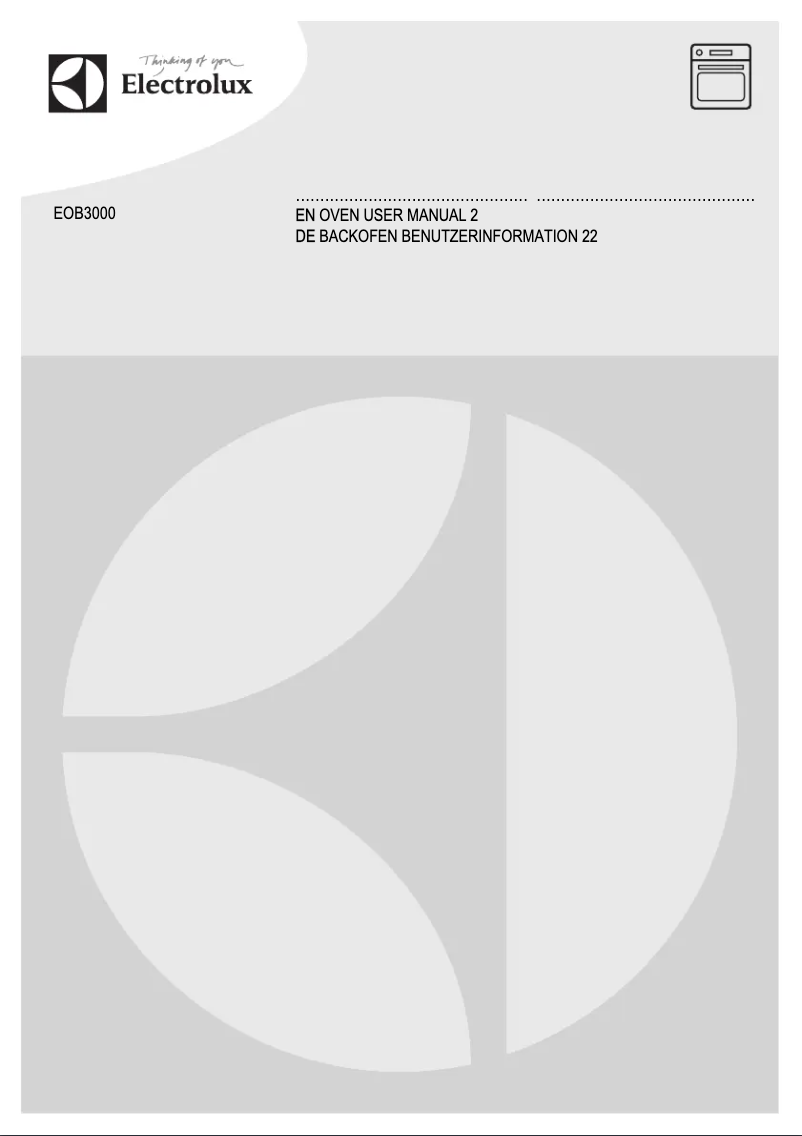 Page 1 de la notice Manuel utilisateur Electrolux EOB3000