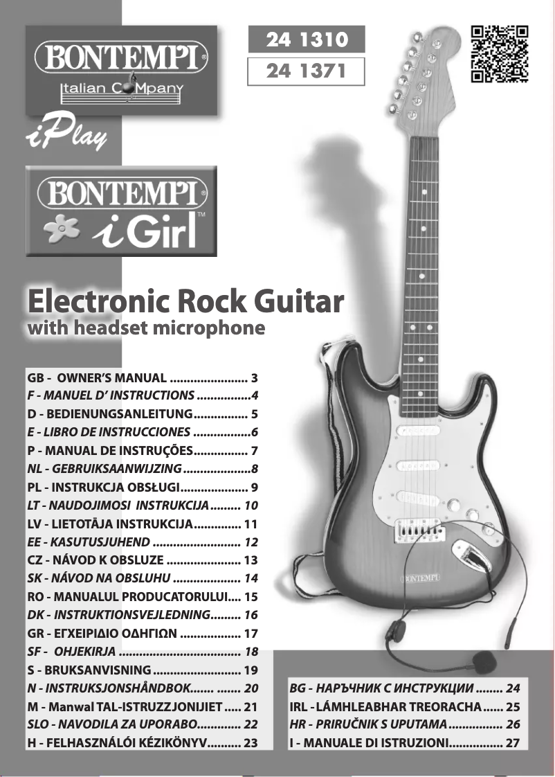 Página 1 del manual Manual de usuario Bontempi 24 1310