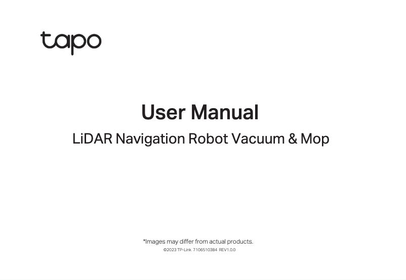 Page 1 de la notice Manuel utilisateur TP-Link Tapo RV20 Mop Plus