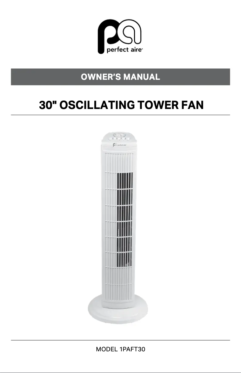 Page 1 de la notice Manuel utilisateur Perfect Aire 1PAFT30