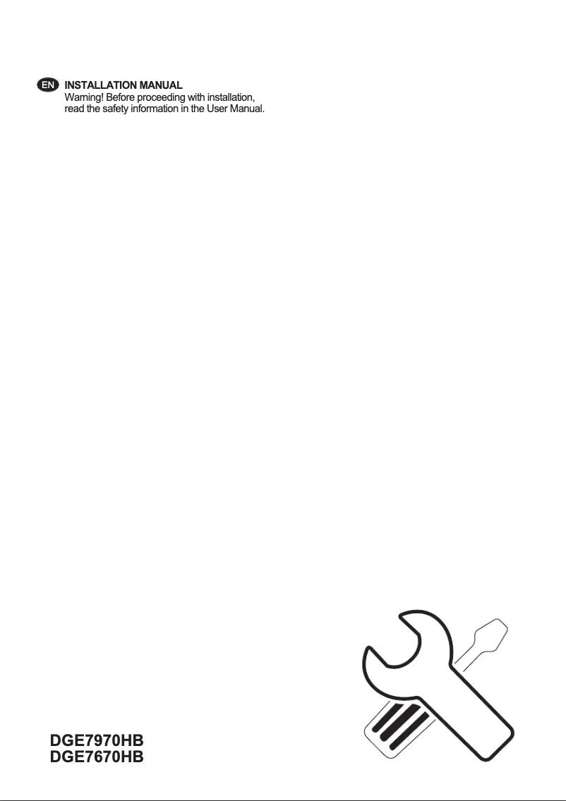 Página 1 del manual Guía de instalación AEG DGE7670HB