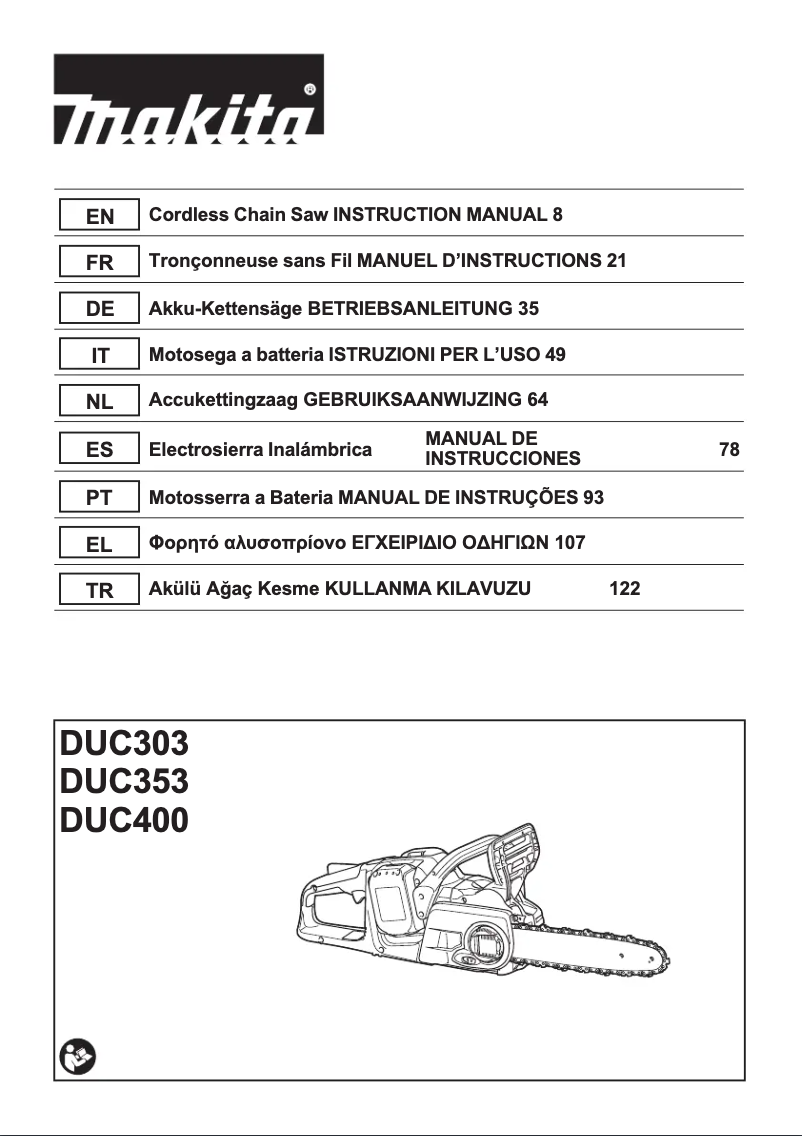 Page n°1 - Manuel utilisateur Makita DUC400