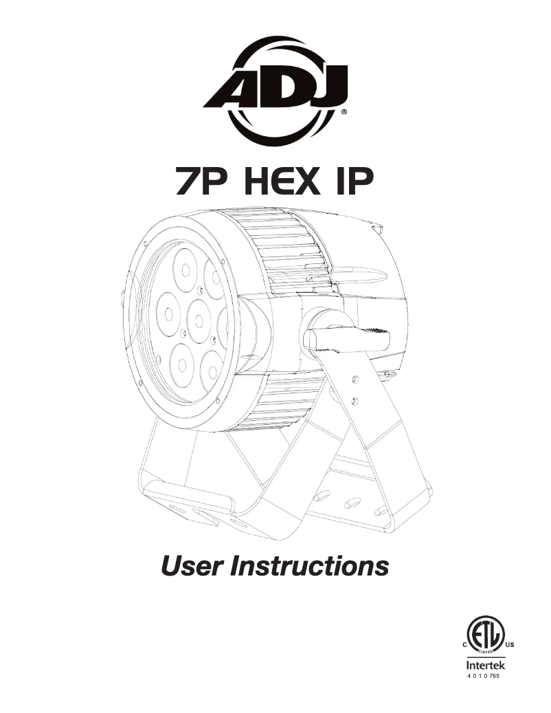 Page n°1 - Manuel utilisateur Adj 7P HEX IP