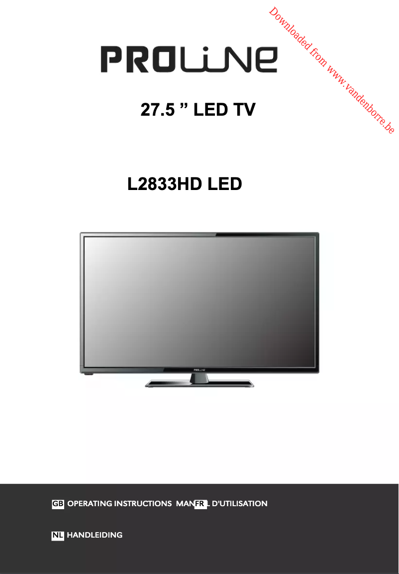 Page 1 de la notice Manuel utilisateur Proline L2833HD