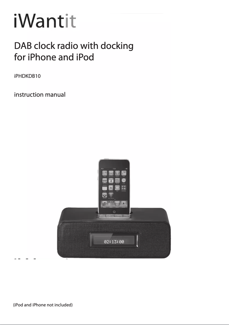 Image de la première page du manuel de l'appareil iPHDKDB10