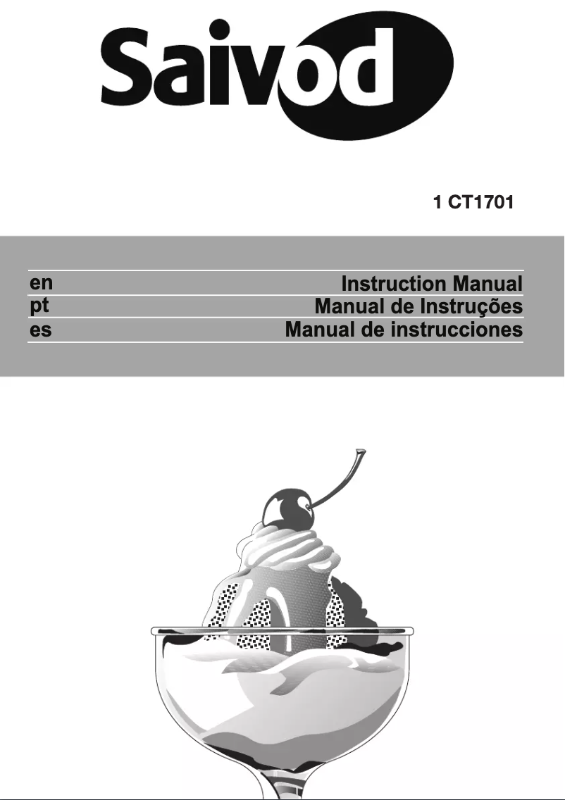 Page 1 of the manual User Manual Saivod 1 CT 1701
