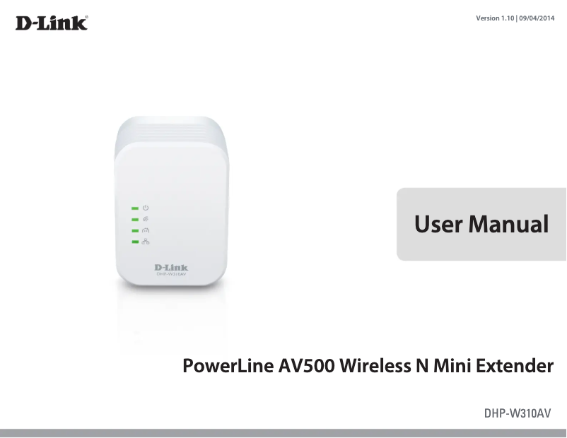 Page 1 of the manual User Manual D-Link DHP-W310AV