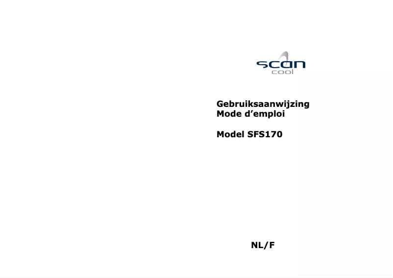 Page 1 de la notice Manuel utilisateur Scancool SFS170-1A++