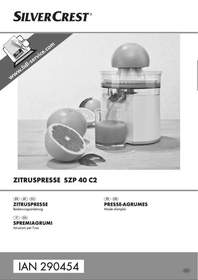 Page n°1 - Manuel utilisateur SilverCrest SZP 25 B2