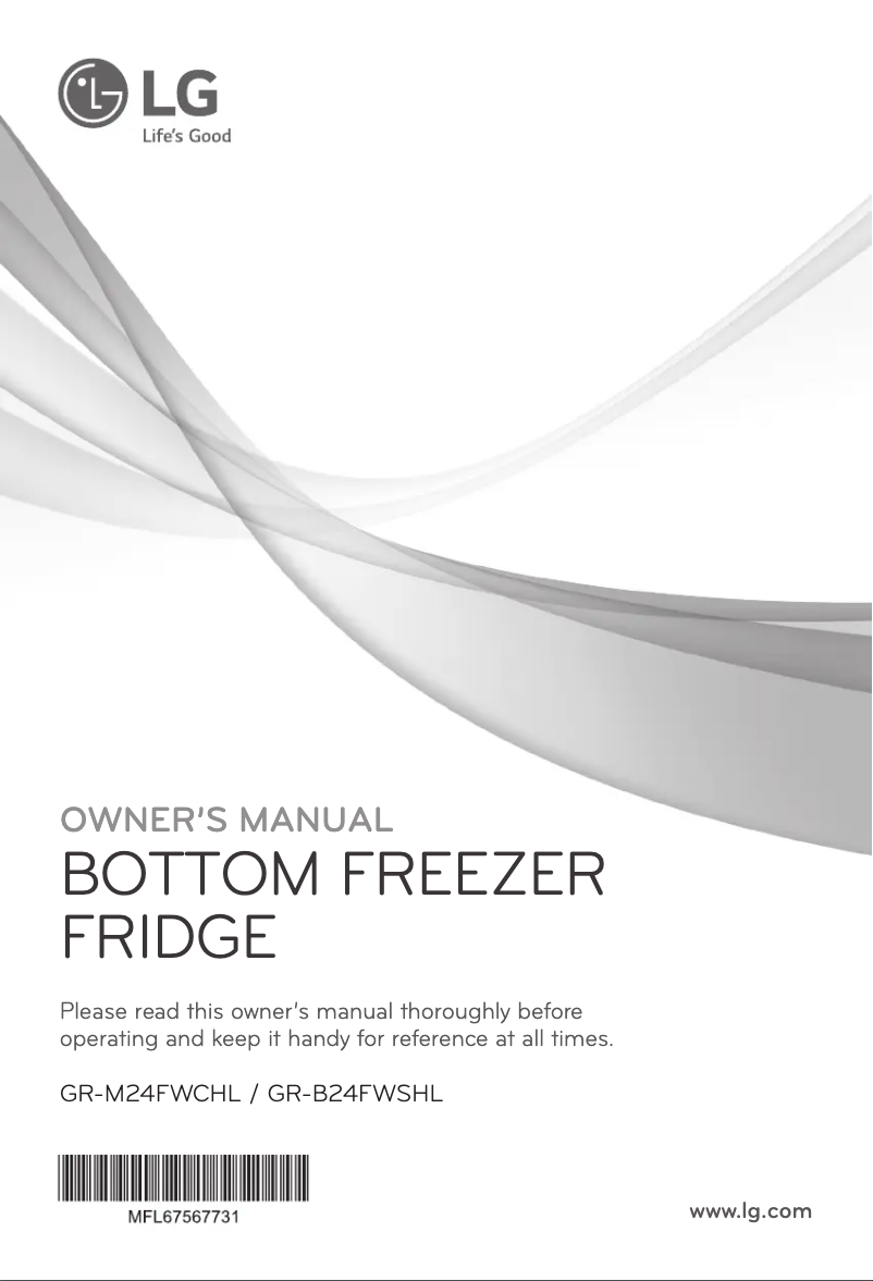 Image de la première page du manuel de l'appareil GR-B24FWSHL