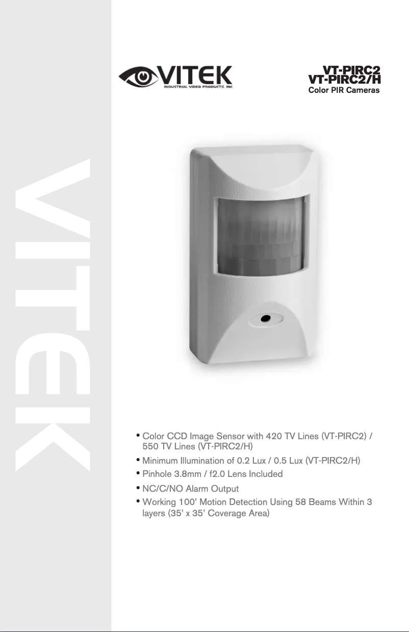 Página 1 del manual Manual de usuario Vitek VT-PIRC2