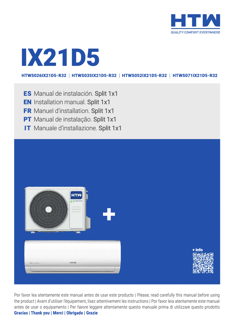 Page n°1 - Manuel utilisateur HTW IX21D5