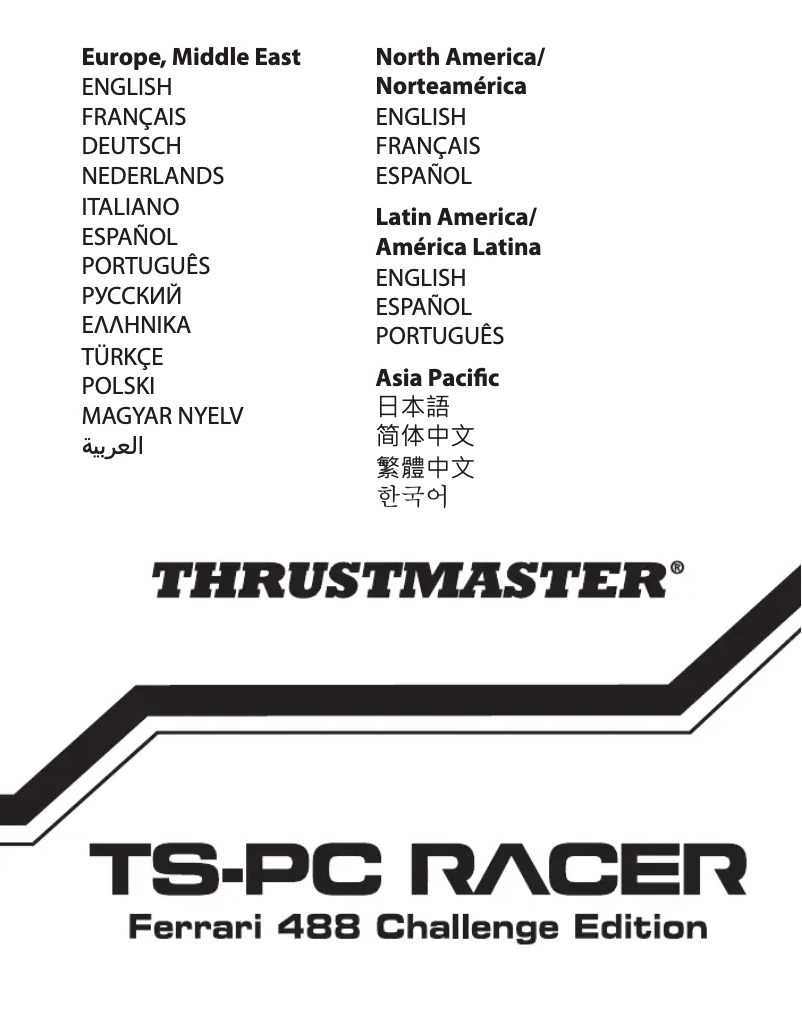 Page 1 de la notice Manuel utilisateur Thrustmaster TS-PC Racer