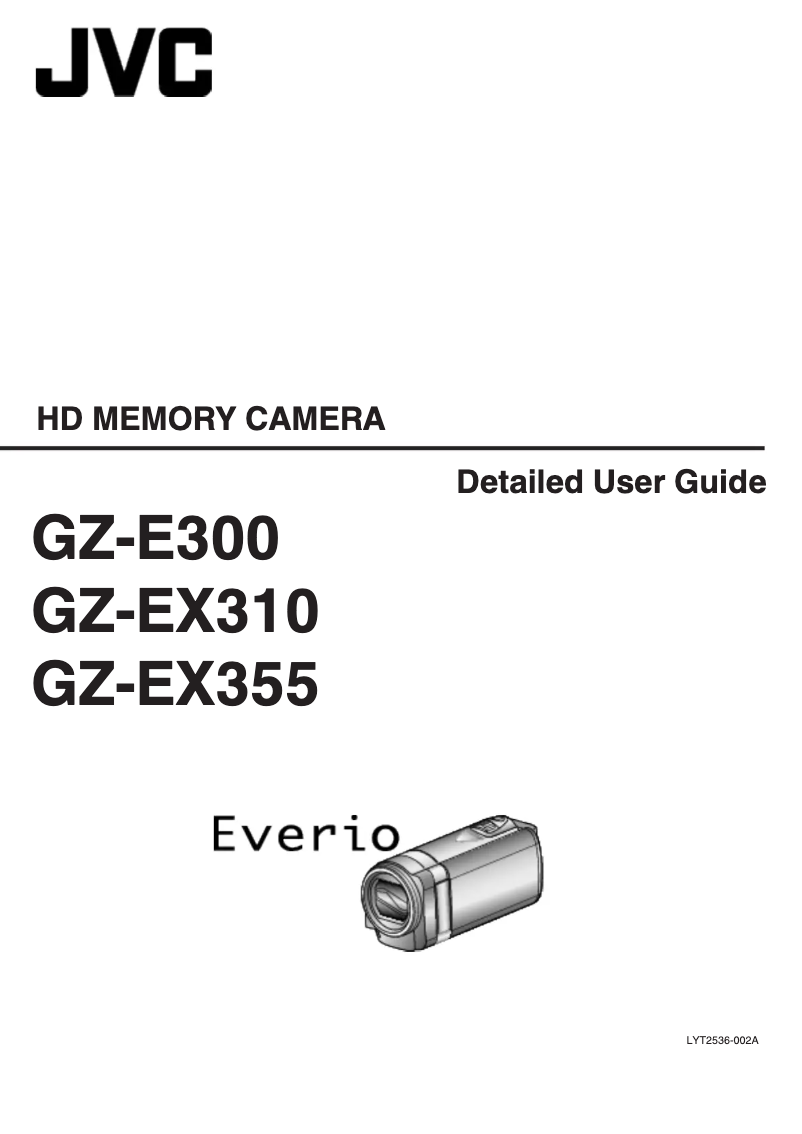 Image de la première page du manuel de l'appareil GZ-EX310BU