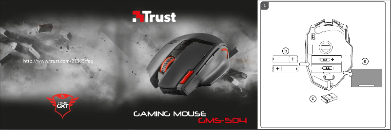 Page 1 de la notice Manuel utilisateur Trust GMS-504