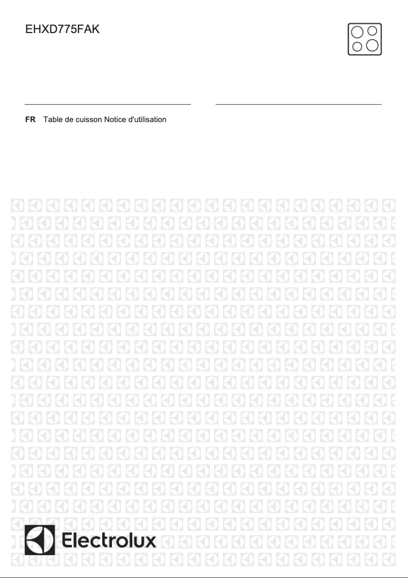 Page 1 de la notice Manuel utilisateur Electrolux EHXD775FAK