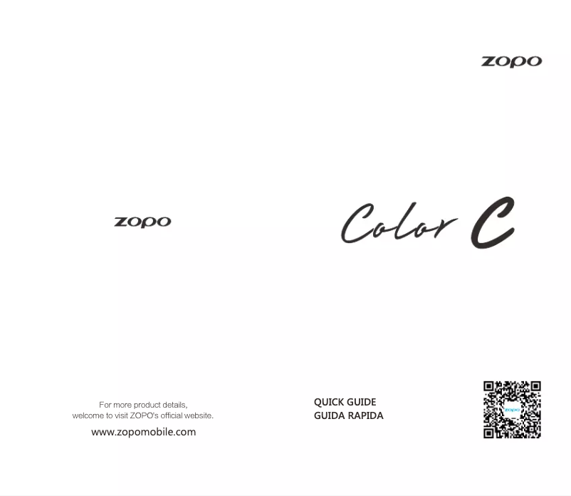 Page 1 de la notice Manuel utilisateur Zopo Color C