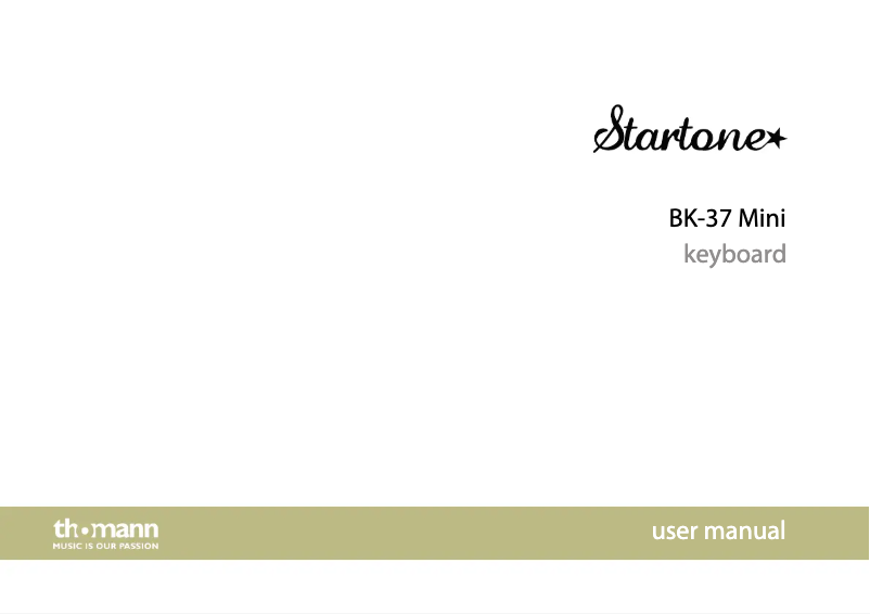 Page 1 de la notice Manuel utilisateur Startone BK-37 Mini
