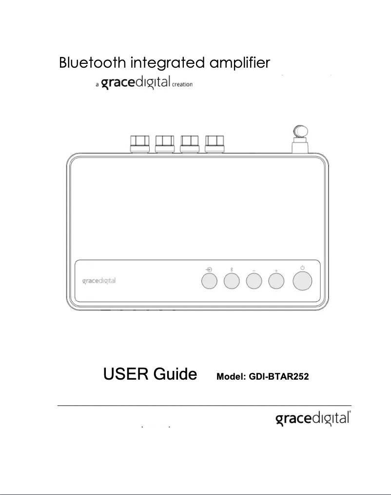 Page 1 de la notice Manuel utilisateur Grace Digital Audio GDI-BTAR252