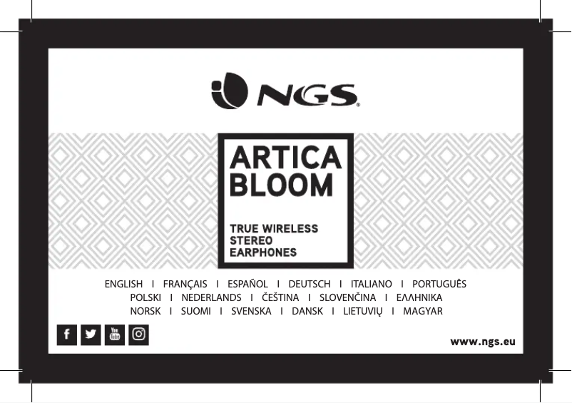 Page n°1 - Manuel utilisateur NGS Artica Bloom