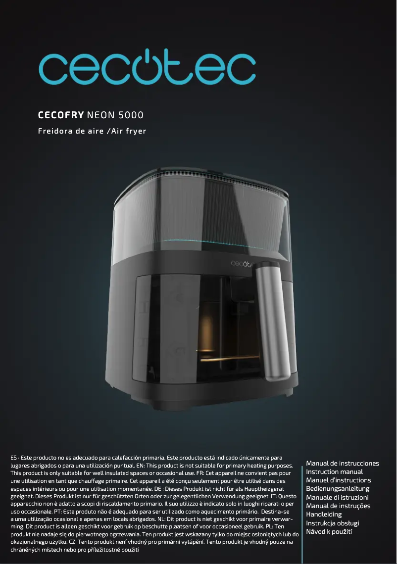 Página 1 del manual Manual de usuario Cecotec Cecofry Neon 5000