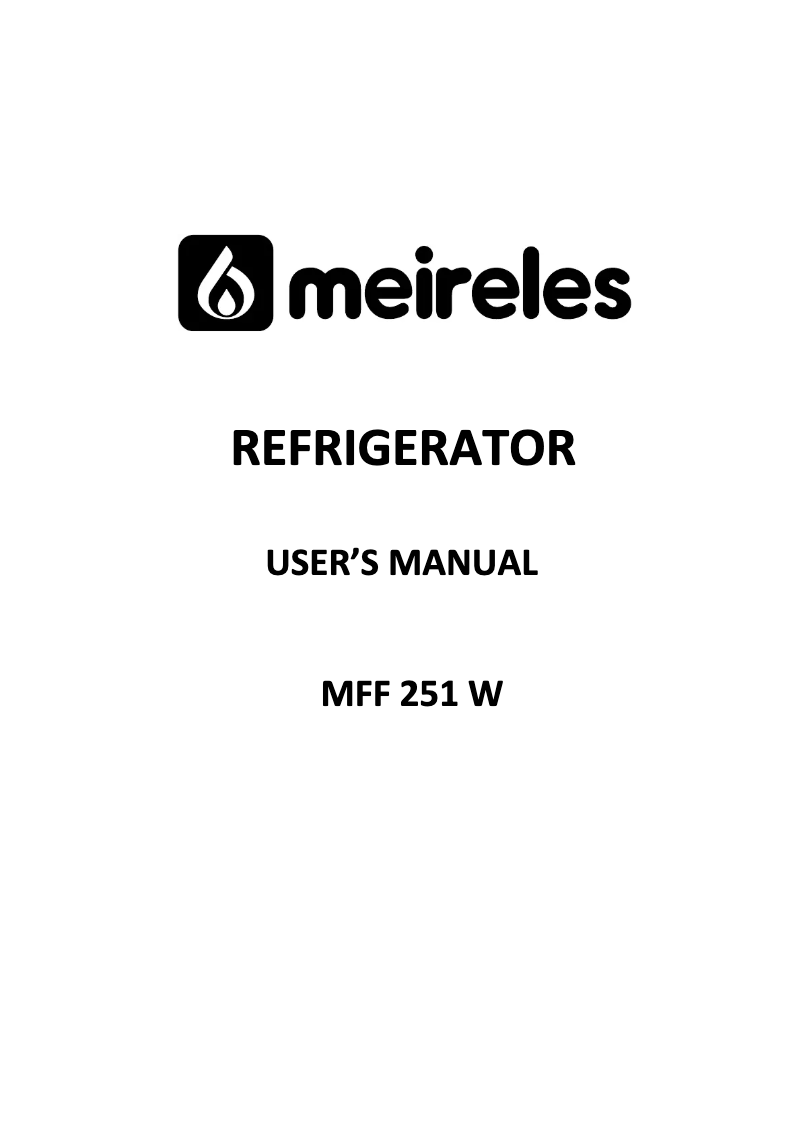 Image de la première page du manuel de l'appareil MFF 251 W