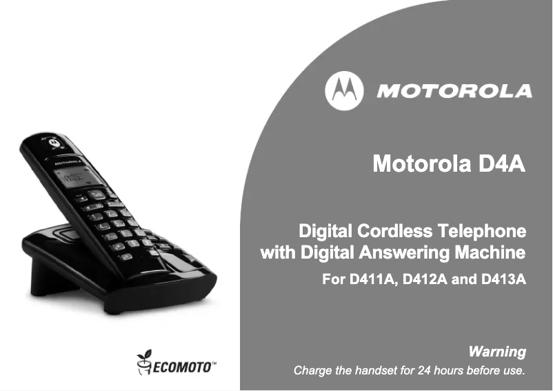 Imagen de la primera página del manual del dispositivo D412A