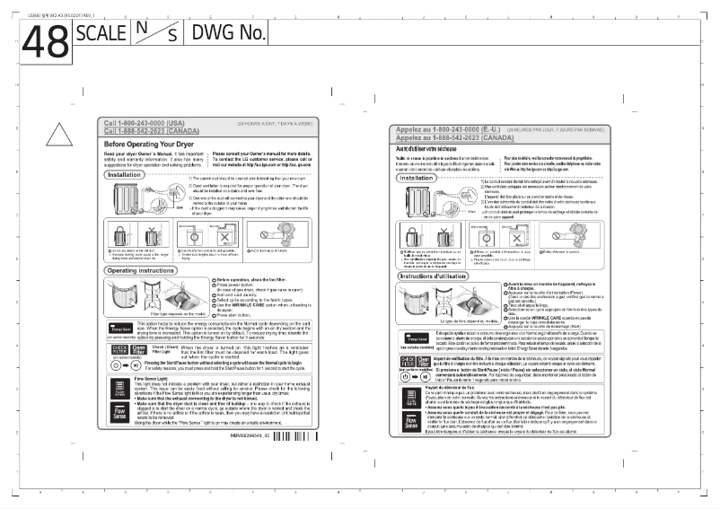 Page 1 de la notice Guide d'installation LG DLGX5501V
