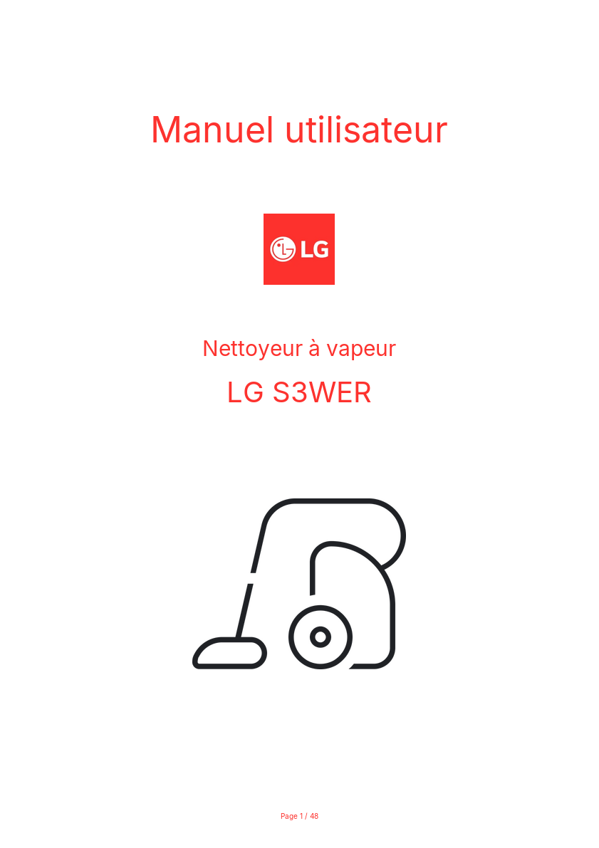 Image de la première page du manuel de l'appareil S3WER
