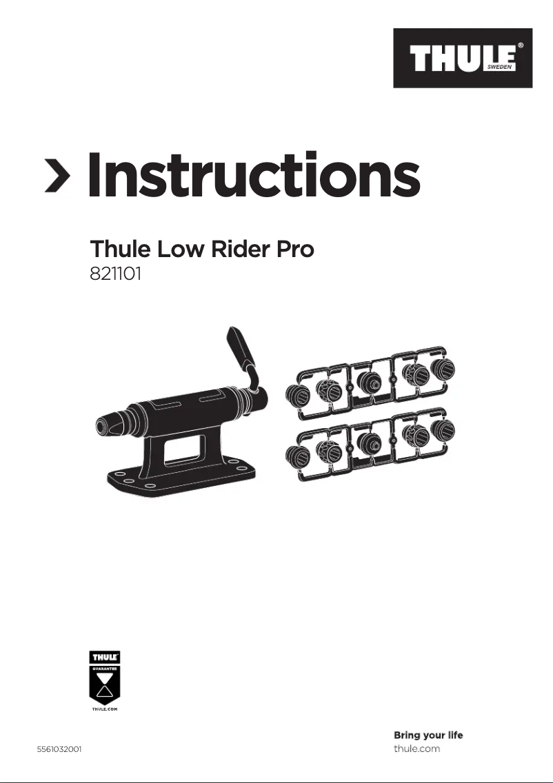 Page 1 de la notice Manuel utilisateur Thule Low Rider Pro