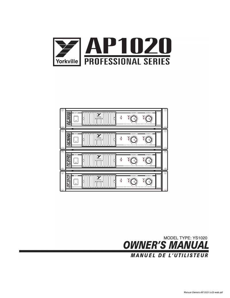 Image de la première page du manuel de l'appareil AP1020