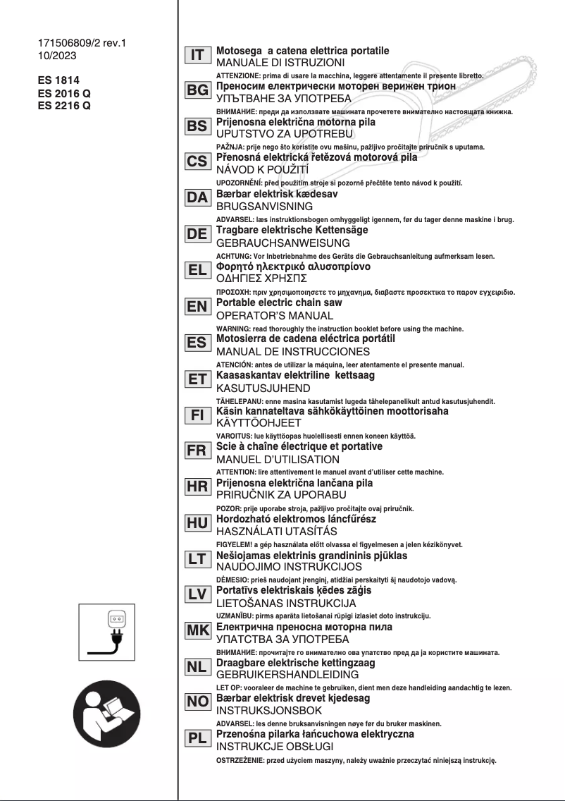 Page n°1 - Manuel utilisateur Stiga CS 118c