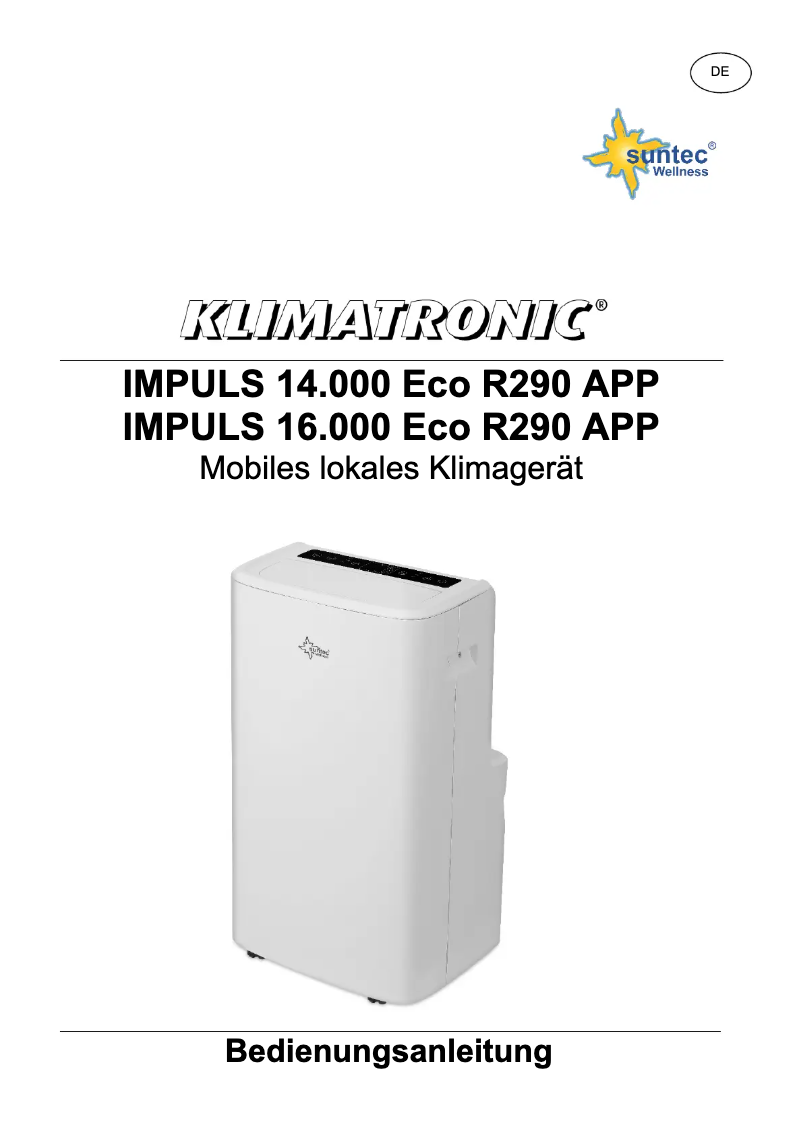 Page 1 de la notice Manuel utilisateur Suntec Impuls 14.000 Eco R290 App