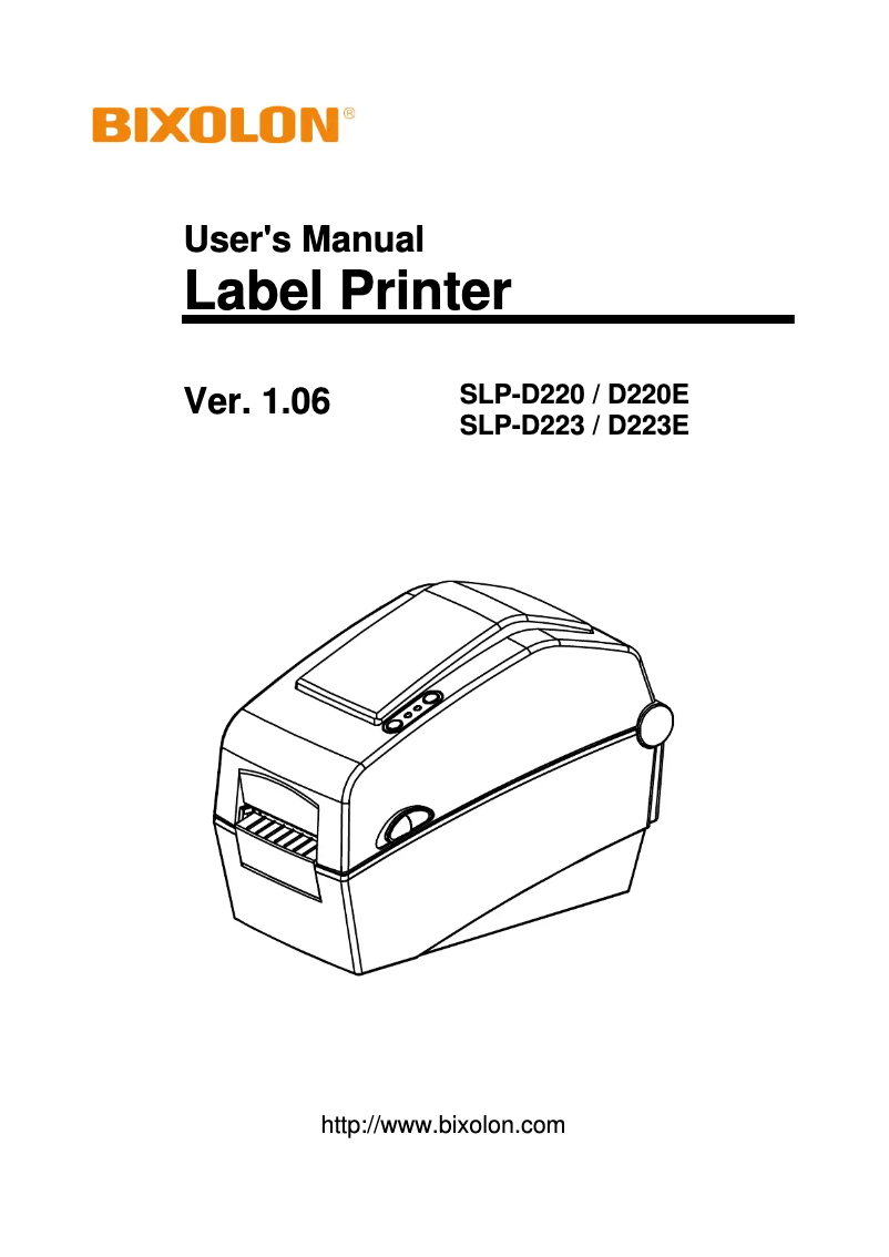 First page image of the manual for SLP-D220