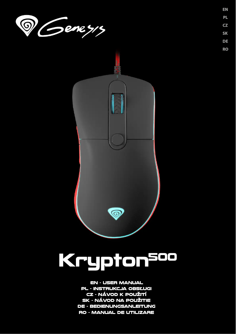 Imagen de la primera página del manual del dispositivo Krypton 500