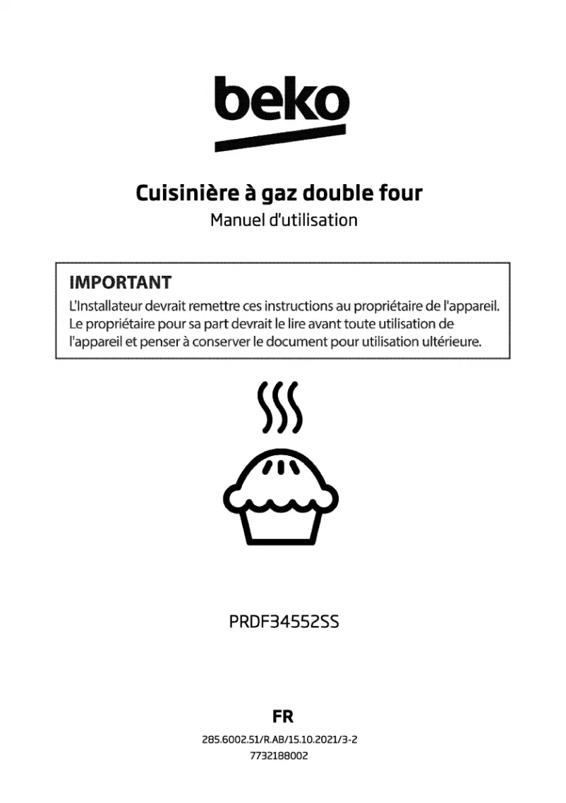 Image de la première page du manuel de l'appareil PRDF34552SS