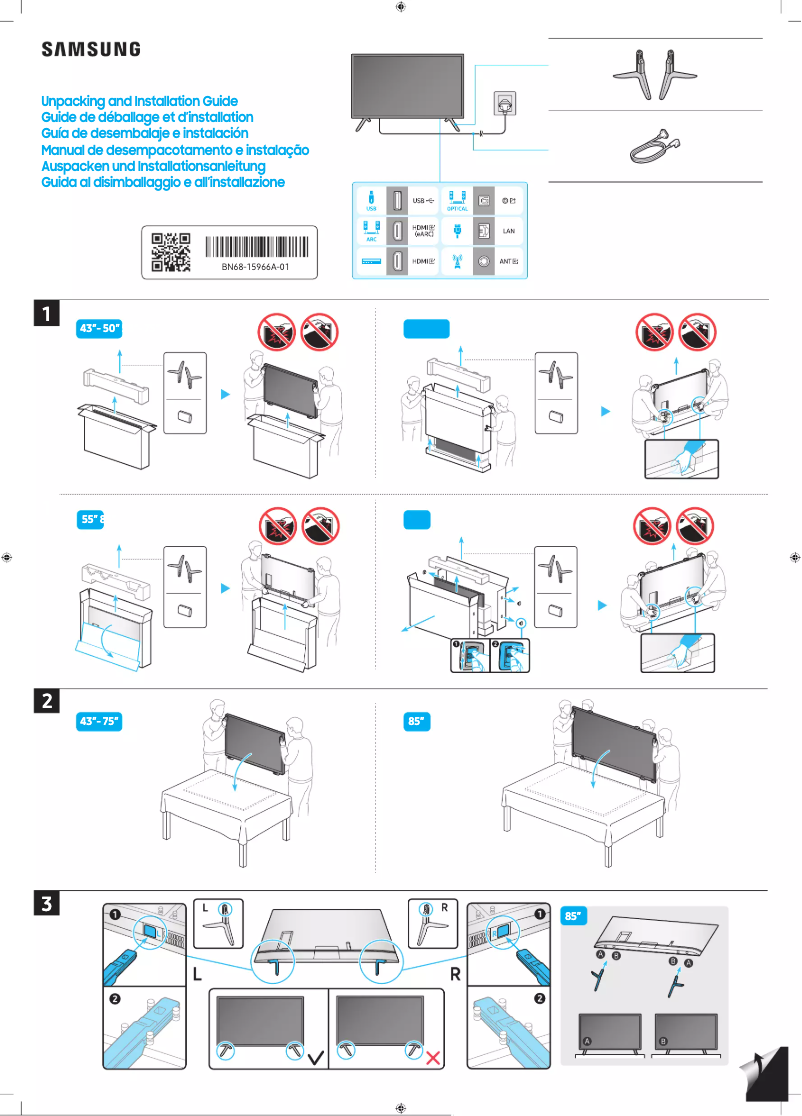 Página 1 del manual Manual de usuario Samsung UE85CU7110K