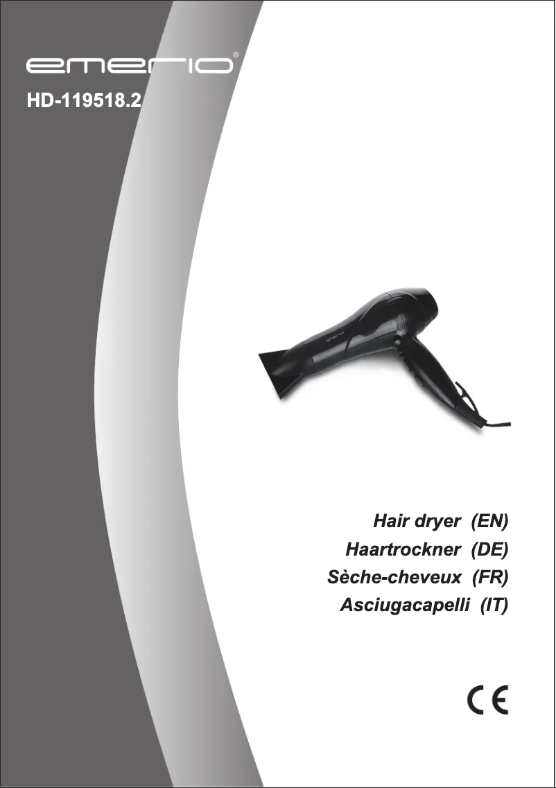 Page n°1 - Manuel utilisateur Emerio HD-119518